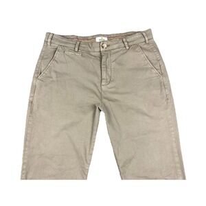 Marine Layer Pants Mens 34X30 Brown Khaki Chino Flat Front Casual Cotton Preppy